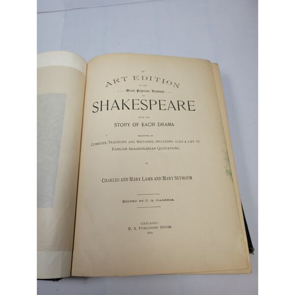 Antique Shakespeare An Art Edition by Charles & Mary Lamb, Mary Seymour 1889 - Picture 6 of 7